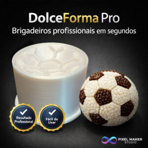 Modelador Ejetor Bola de Futebol para Brigadeiro - Carimbo Ejetor