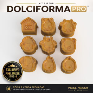 Kit Moldes Ejetores Fazendinha