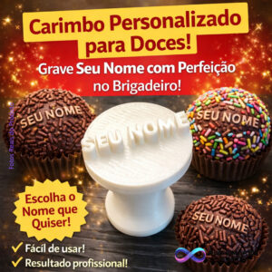 Carimbo Profissional para Doces | Personalize com Nome e Venda Mais