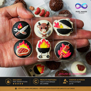 Kit Ejetores Tem Churrasco Exclusivo Pixel Maker Studio (Unidade)